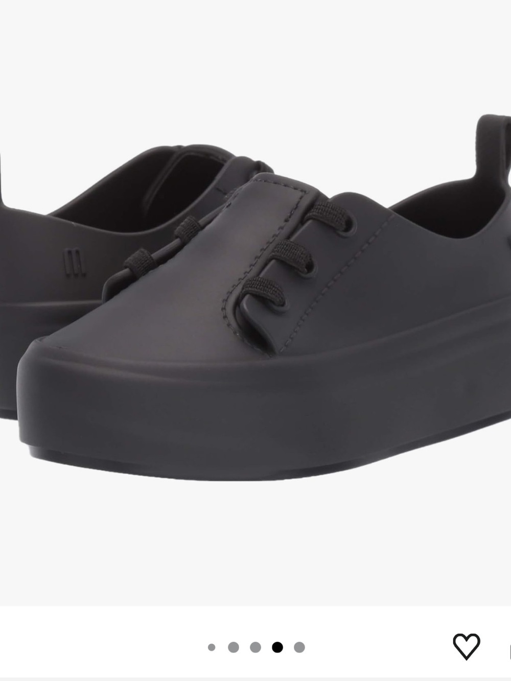 Mini Melissa Black Platform Slip-On Sneakers